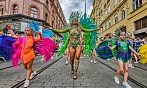 Karnevalový průvod z Moravského náměstí na Zelný trh v historickém centru Brna...