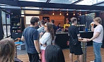 Restaurace Lidl v Praze na Výstavišti. Fronty u výčepu prakticky po celou...
