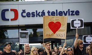 Stávka u brněnského studia České televize (22. června 2026)