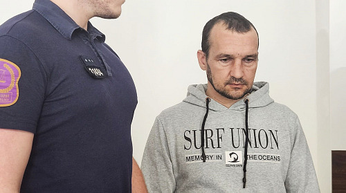 Odsouzený Vasyl Shimoniak v jednací síni Krajského soudu v Ostravě. Za vraždu...