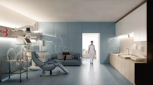 Vizualizace nové porodnice v Baťově nemocnici ve Zlíně (březen 2026)