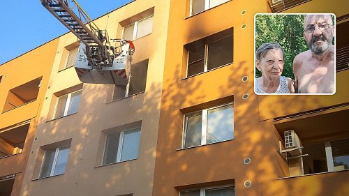 Požár bytu v Břeclavi připravil dvojici seniorů o domov.