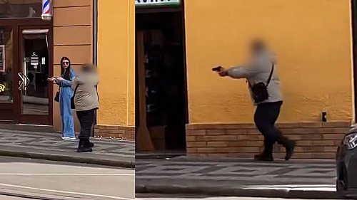 Muž v Praze mířil falešnou pistolí na kolemjdoucí