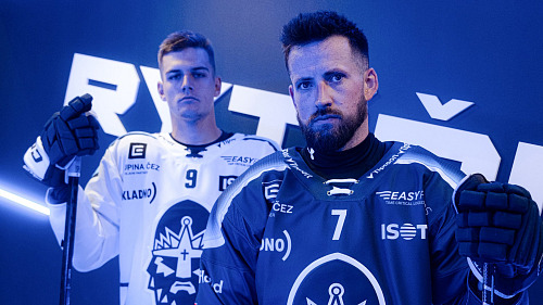 Dres hokejových Rytířů Kladno pro extraligový ročník 2026/27. Jakub Konečný...