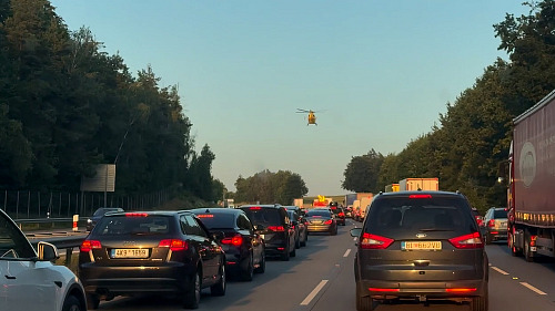 Policisté uzavřeli dálnici D1 na 84 km ve směru na Brno