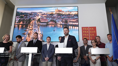 Lídr ANO na primátora Ondřej Prokop na tiskové konferenci ke kauze bytů. (19....