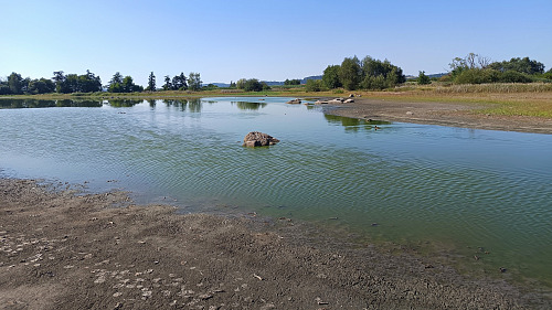 Rybník Borek ve Stránecké Zhoři u Velkého Meziříčí je poloprázdný. Od...