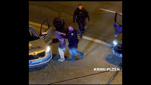 Hlídky vyjížděly k oznámené potyčce dvou mužů u divadla J. K. Tyla. Při zásahu...