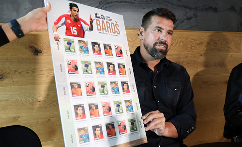 Někdejší fotbalový reprezentant Milan Baroš na tiskové konferenci před...