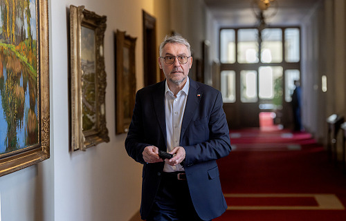 Ministři přichází na zasedání vlády. Na snímku ministr vnitra Lubomír Metnar...