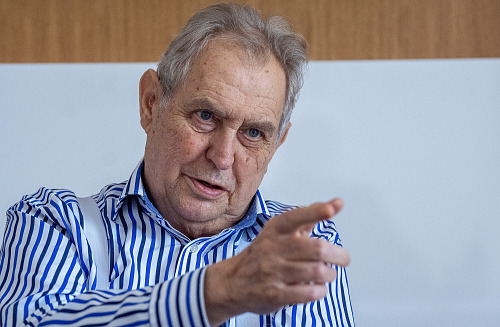 Bývalý prezident Miloš Zeman při rozhovoru pro iDNES.cz (6. 8. 2025)