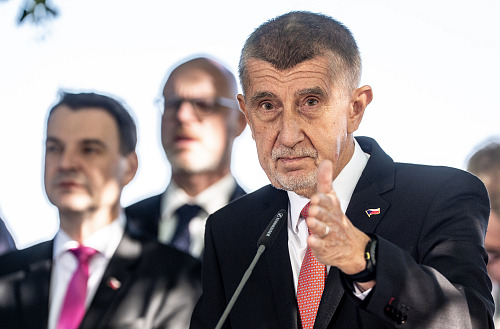 Premiér Andrej Babiš (ANO) na tiskové konferenci k vyhodnocení plnění...