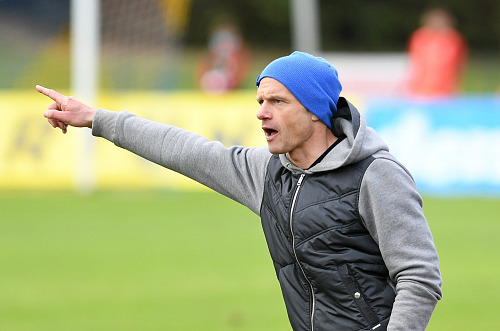 Ústecký trenér David Jarolím během zápasu proti Varnsdorfu