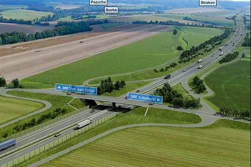 Dálniční sjezdy a nájezdy opatřené závorou budou moci u Litomyšle využívat...