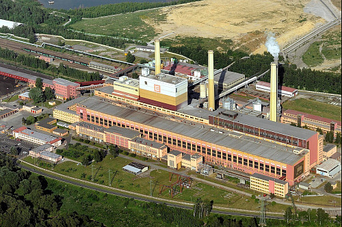 Hnědouhelná elektrárna Tisová na Sokolovsku. (2015)