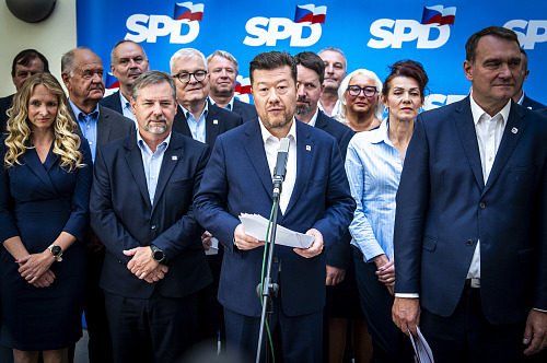 Zahájení horké fáze kampaně SPD před komunálními a senátními volbami. Na snímku...