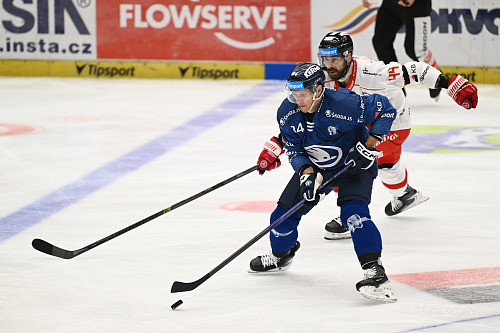 Jan Schleiss v utkání proti Olomouci.