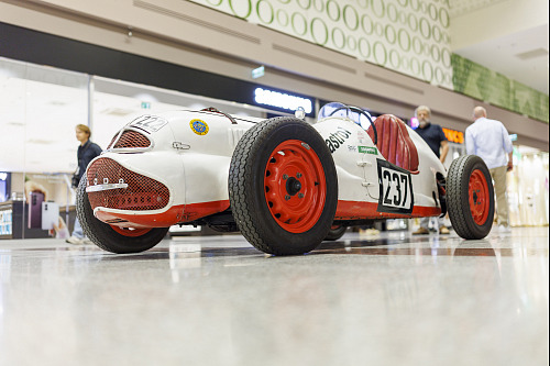 Příprava výstavy ke 125 letům historie Škoda Motorsport. V brněnském OC Olympia...