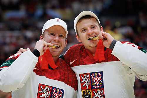 Praha 26. 5. 2024, mistrovství světa v hokeji, finále Česko - Švýcarsko, Ondřej...