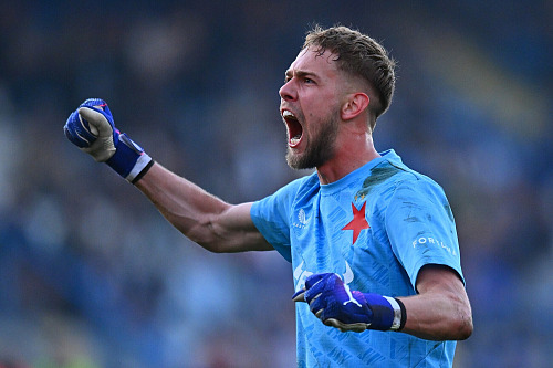 Slávistický brankář Jakub Markovič.