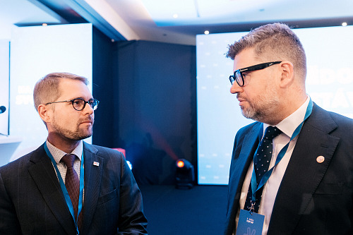 Nový předseda TOP 09 Matěj Ondřej Havel a nový první místopředseda Jiří Pospíšil