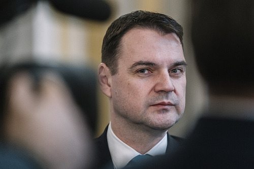 Ministr zahraničí Petr Macinka po jednání Bezpečnostní rady státu (2. března...
