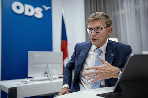 Volební štáb ODS v Praze. Na snímku předseda ODS Martin Kupka. (10. října 2026)