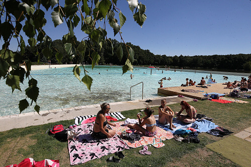 Koupaliště v Oseku. (červenec 2018)