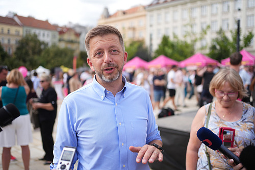 Zahájení horké části kampaně hnutí STAN na pražském náměstí Jiřího z Poděbrad,...
