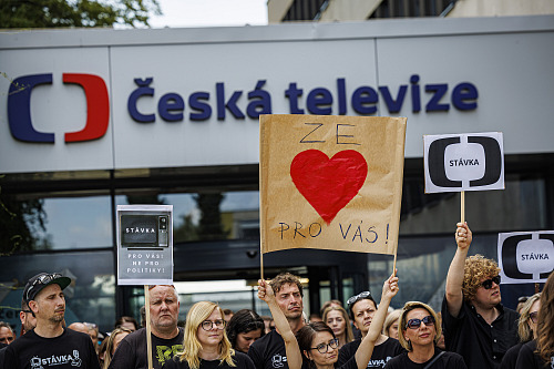 Stávka u brněnského studia České televize (22. června 2026)