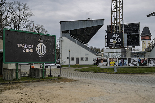 Areál fotbalového stadionu SK Dynamo České Budějovice.