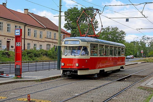 Oprava tramvajové trati Chotkovy sady - Brusnice (stav začátek července 2026)