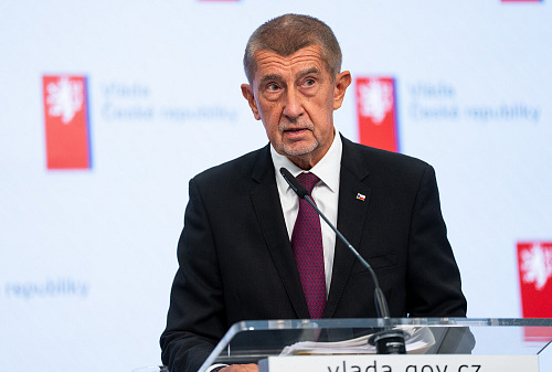 Premiér Andrej Babiš na tiskové konferenci po zasedání vlády. (31. srpna 2026)