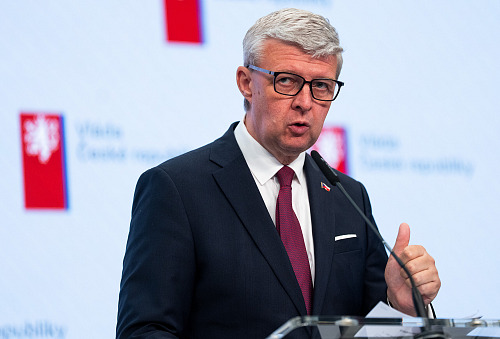 Ministr průmyslu Karel Havlíček (ANO) na tiskové konferenci po zasedání vlády....