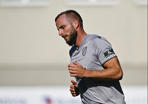 Václav Jurečka z Baníku Ostrava během utkání se Zlínem.