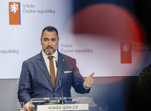 Tisková konference po jednání vlády. Na snímku ministr životního prostředí Igor...