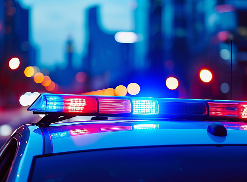 Dává vám zpomalující policejní vůz majáky najevo, že máte zastavit? Asi nebude...