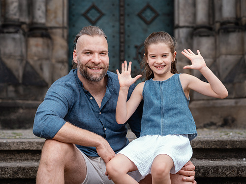 Adam Polášek a dcera Stella Polášková