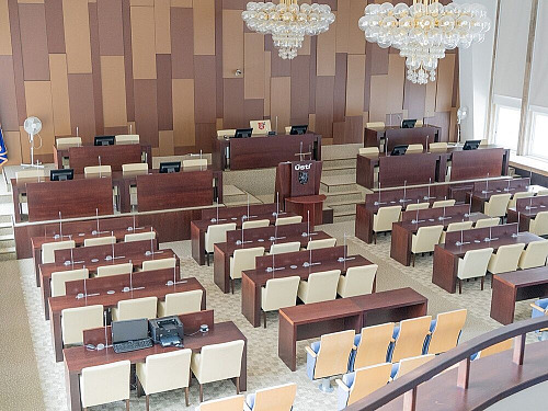 Současná podoba jednacího sálu na ústeckém magistrátu.