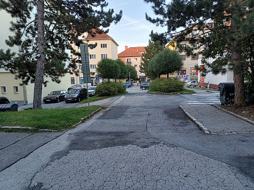 Vzrostlé stromy a travnaté plochy dávají Sídlišti I jeho typický charakter a...