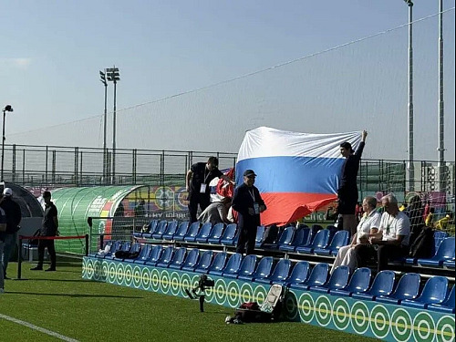 Fotbalisté Ruska hrají poprvé od vypuknutí války na Ukrajině na mezinárodním...