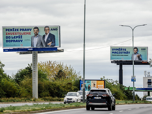 Předvolební billboardy hnutí ANO (září 2026)