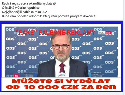 Ukázka podvodného inzerátu se „zárukou“ známé osobnosti, na které se nachytala...