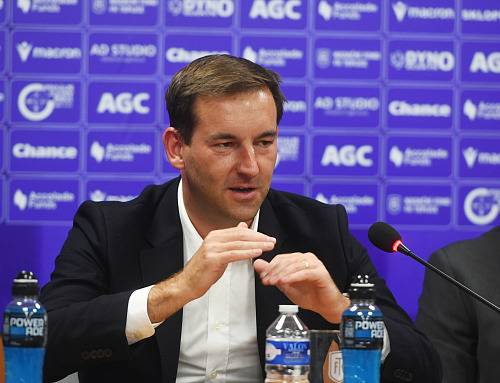 Majitel fotbalových Teplic Milan Kratina na předsezonní tiskové konferenci.