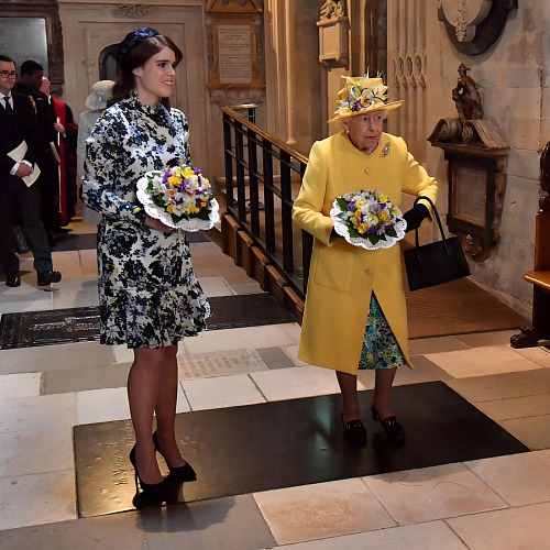 Princezna Eugenie a královna Alžběta II. (Windsor, 18. dubna 2019)