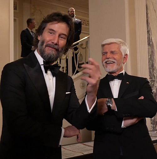 Prezident Petr Pavel s Keanu Reevesem v New Yorku (24. září 2026)