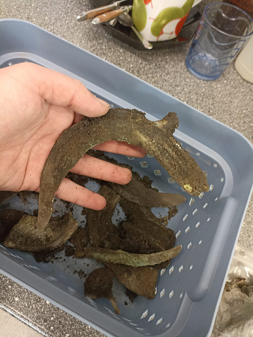 Bronzové nástroje staré více než 3 tisíce let objevili archeologové u Kojetína...