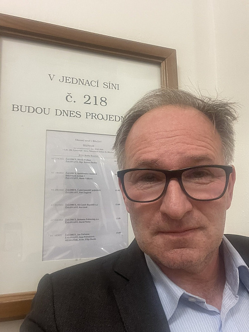 Marek Wollner u soudu. (25. března 2025)