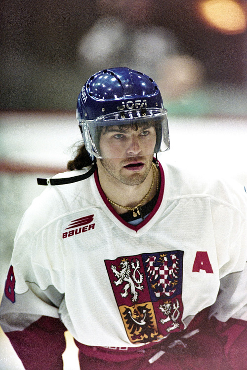 Jaromír Jágr na Světovém poháru v roce 1996.