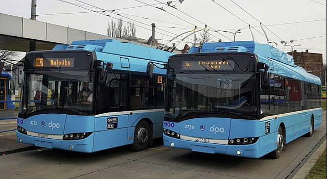 Dopravní podnik Ostrava má ve vozovém parku například trolejbusy Solaris.
